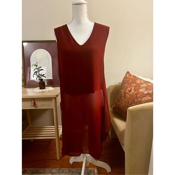 Zara Chiffon Long-line Tank Size M - Picture 2 of 7